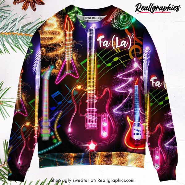 christmas-guitar-tree-happy-glow-light-style-ugly-christmas-sweater-1