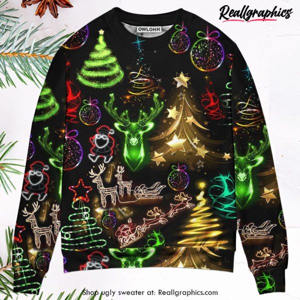 christmas-neon-art-christmas-tree-and-snowman-ugly-christmas-sweater-1