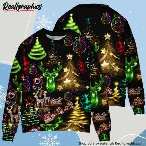 christmas-neon-art-christmas-tree-and-snowman-ugly-christmas-sweater-2