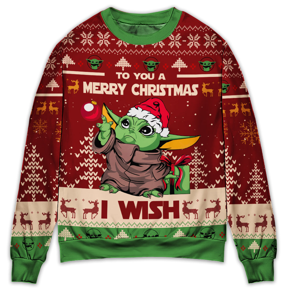 Atlanta Braves Baby Yoda Star Wars American Ugly Christmas Sweater