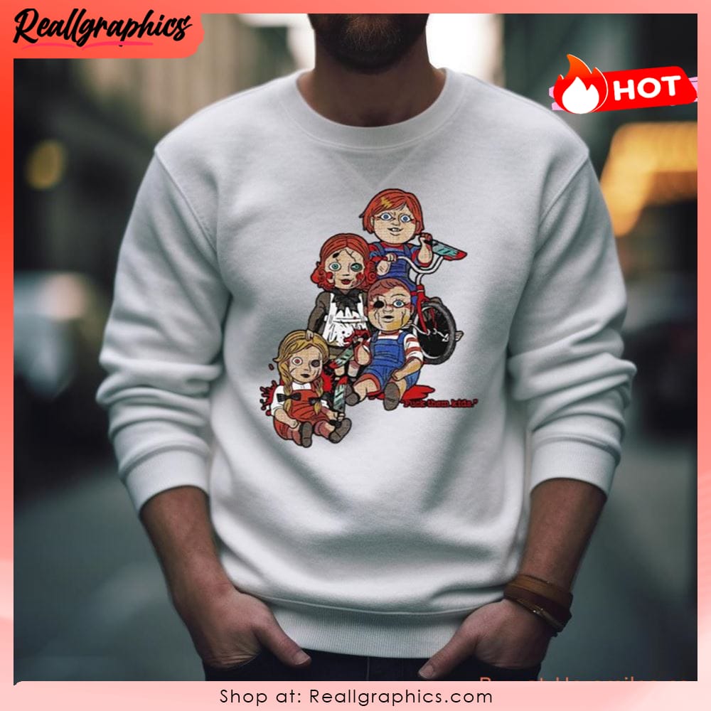 chucky dolls and friends f them kids halloween shirt