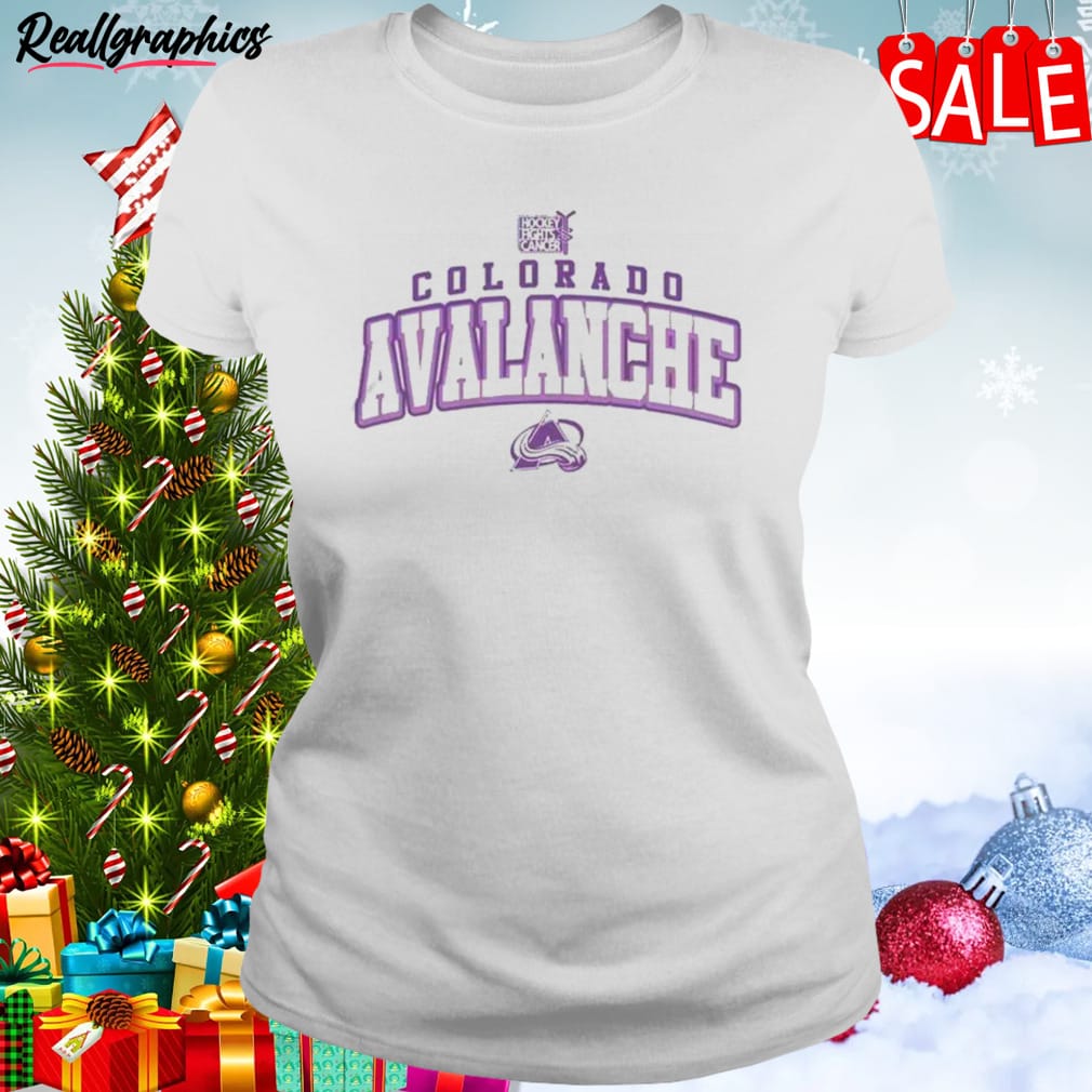 colorado avalanche levelwear hockey fights cancer richmond unisex shirt