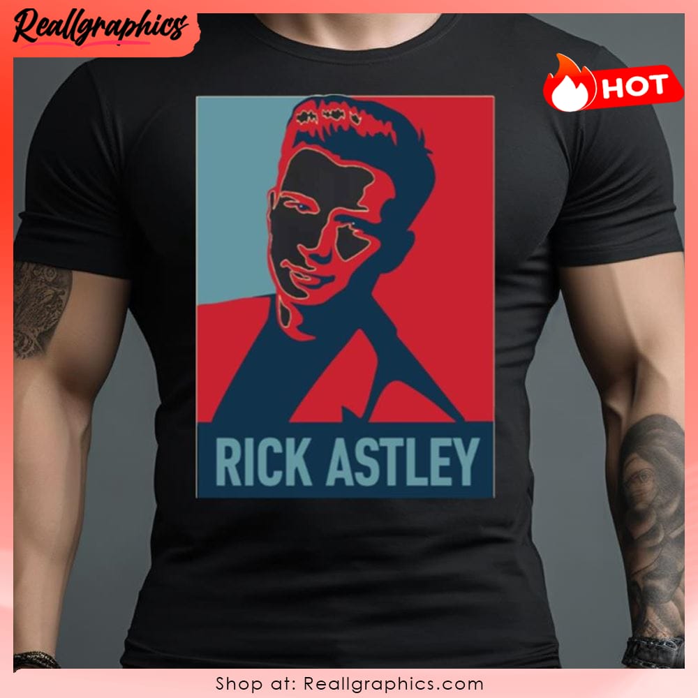 colored rick astley fan art unisex shirt