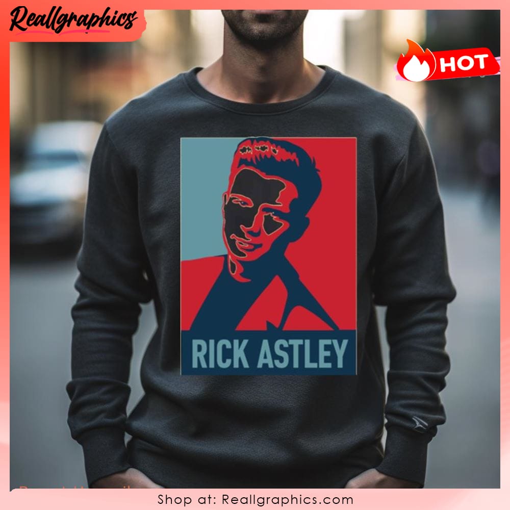 colored rick astley fan art unisex shirt