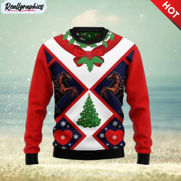 cowboy merry christmas ugly christmas sweater, xmas clothes gifts