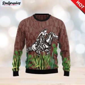 cowgirl cactus all over print 3d sweater gift for christmas gift for xmas