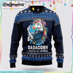 dadacorn-protector-of-my-unicorns-3d-printed-christmas-sweater-sweatshirt