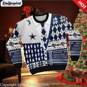 dallas cowboys nfl american football team cardigan style 3d men and women ugly sweater