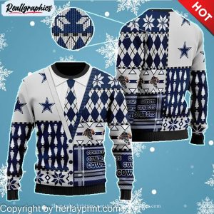 dallas cowboys nfl american football team cardigan style 3d men and women ugly sweater