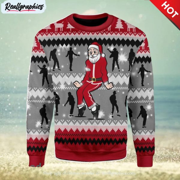 dancing michael jackson poses ugly christmas sweater sweater, xmas clothes gifts