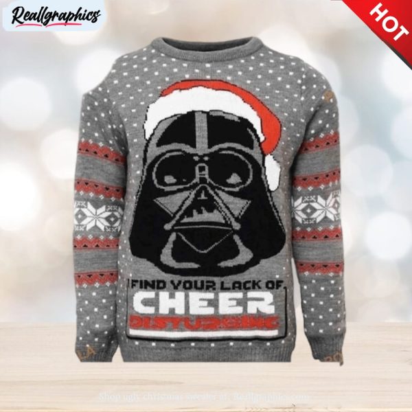 darth vader find your lack of cheer disturbing star wars christmas ugly sweater
