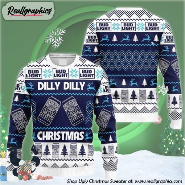 dilly-dilly-bud-light-ugly-christmas-sweater