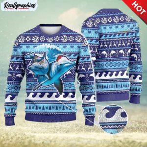 dolphin ugly christmas sweater 3d, dolphin gifts, christmas gifts