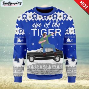 eye of the tiger ugly christmas sweater sweater, xmas clothes gifts