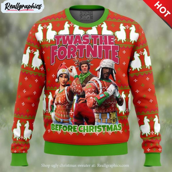 fortnite twas night ugly christmas sweater