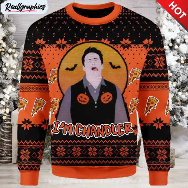 friends i’m chandler ugly christmas sweater