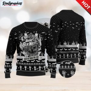 going our way the haunted mansion ugly halloween sweater black gift for men and women