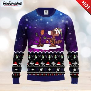 guardian of galaxy x snoopy ugly christmas sweater amazing gift men and women christmas gift