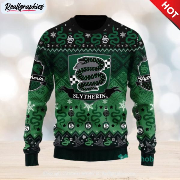 harry potter slytherin christmas ugly christmas sweater xmas men and women cute christmas gift