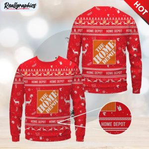 home depot red merry christmas ugly sweater