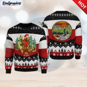 i hate people bear beer ugly sweater for christmas
