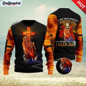 im not that perfect christian ugly christmas sweater for men and women