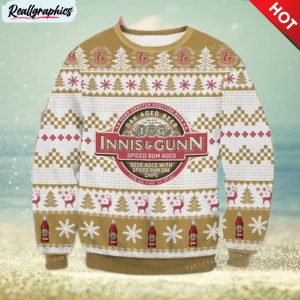 innis gunn rum cask oak aged beer chritsmas ugly sweater for woman