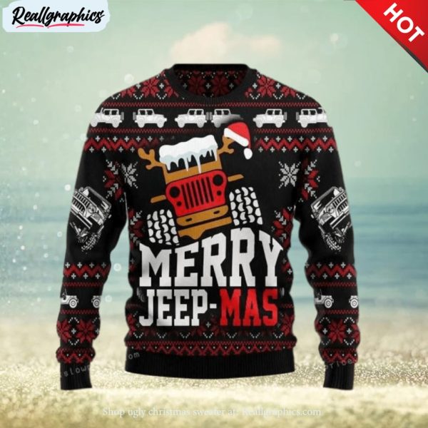 jeep mas christmas ugly sweater