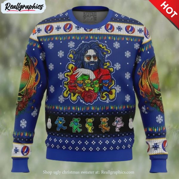 jerry garcia grateful dead ugly christmas sweater