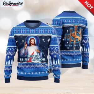 jesus is my savior ugly christmas sweater , christmas sweatshirt for sale