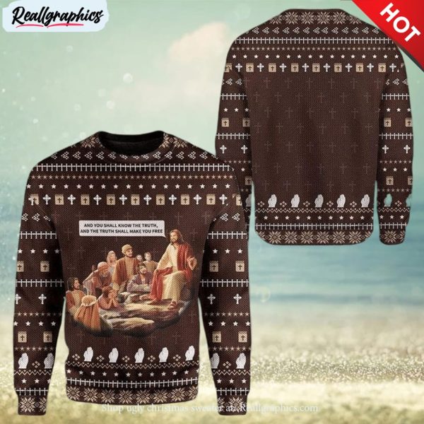 jesus ugly christmas sweater outfit gift for men and women