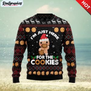 just here for the cookies ugly christmas sweater, best christmas gifts ideas