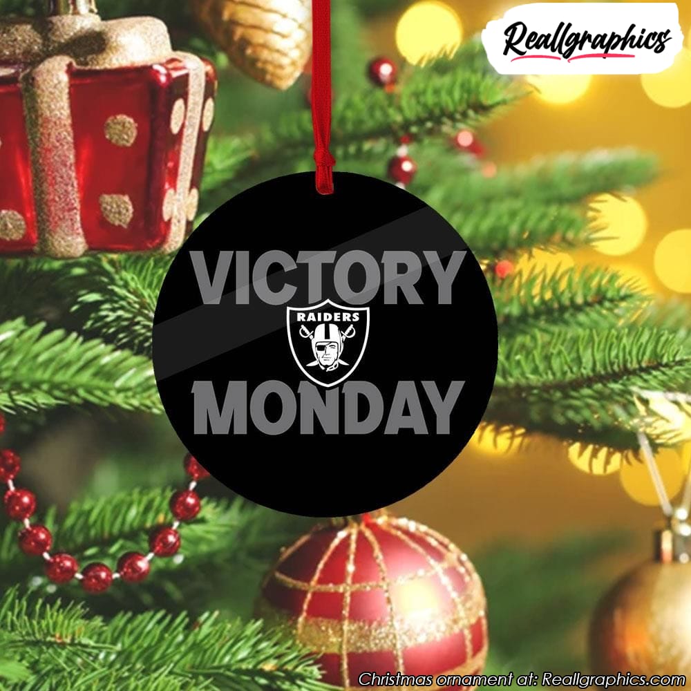 Las Vegas Raiders Victory Monday Christmas Ornament - Bluecat