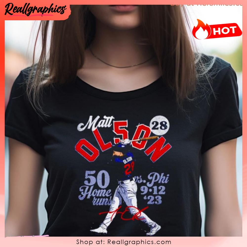 Matt Olson Atlanta 50 Homers Baseball Shirt