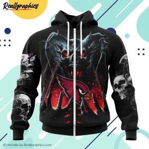 nfl arizona cardinals special skull art design hoodie