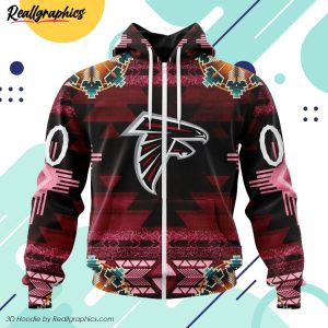 nfl atlanta falcons special native costume design 3d printed hoodie