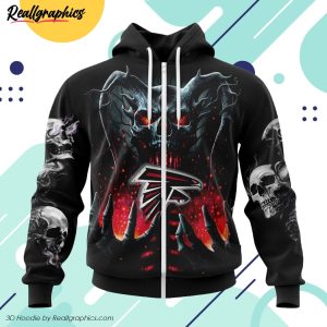 nfl atlanta falcons special skull art design 3d printed hoodie