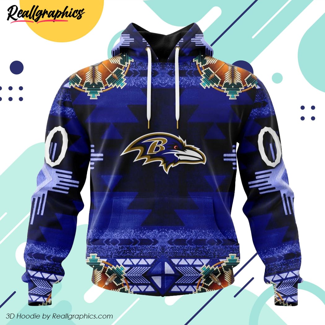 Baltimore Ravens Hoodie Graphic Heart Ecg Line - Reallgraphics