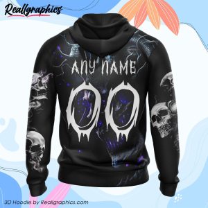 nfl baltimore ravens special skull art design all over printed hoodie