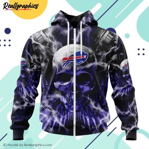 nfl buffalo bills special expendables skull design 3d printed hoodie