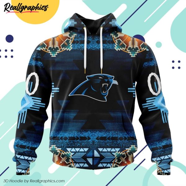 nfl carolina panthers special native costume design all over printed hoodie