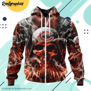 nfl chicago bears special expendables skull design all over printed hoodie