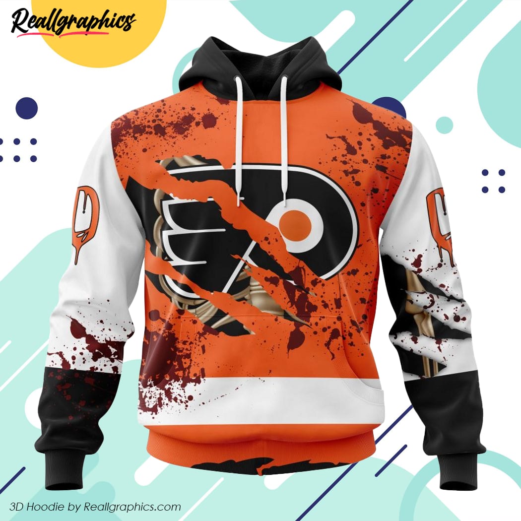 NHL Philadelphia Flyers Custom Name Number 2023 Home Jersey Pullover Hoodie