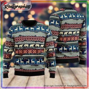 nordic style fabric patchwork christmas pattern ugly holiday sweater, xmas gift ideas