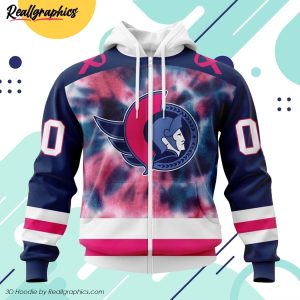 personalized nhl ottawa senators special pink october fight breast cancer 3d printed hoodie