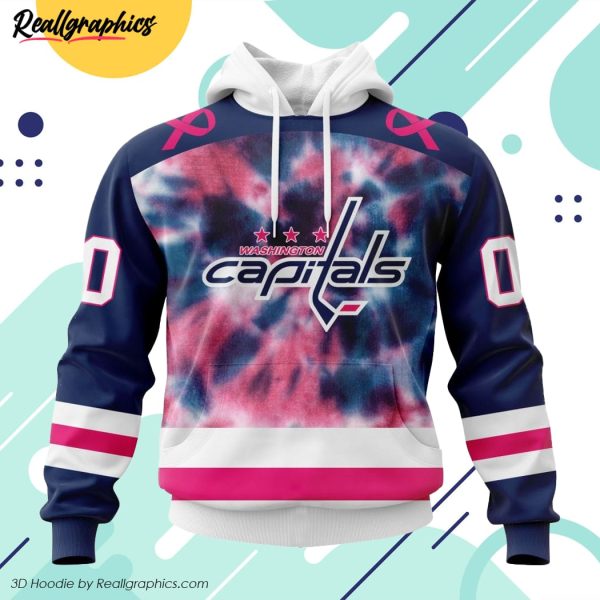 personalized nhl washington capitals special pink october fight breast cancer all over printed hoodie