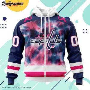 personalized nhl washington capitals special pink october fight breast cancer all over printed hoodie