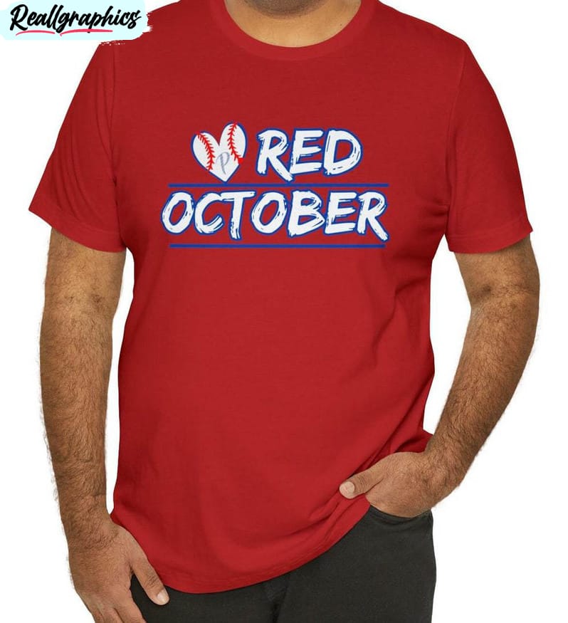 Vintage Phillies Red October Baseball Shirt - Baseball Jersey Fan Tee -  iTeeUS