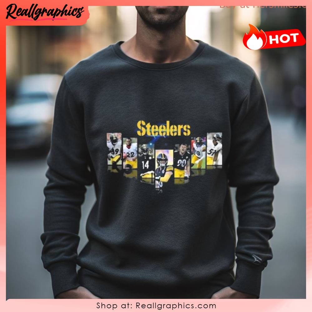 NEW FASHION 2023 Pittsburgh Steelers T-shirts lightning graphic