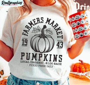 pumpkins farmer market cute shirt, autumn harves festive crewneck sweatshirt